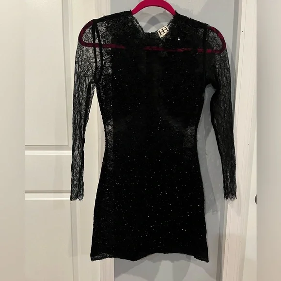 Haute Hippie Dresses Haute Hippie Gorgeous Black Lace See